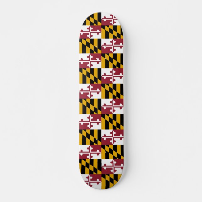 skate com bandeira de Maryland (Frente)