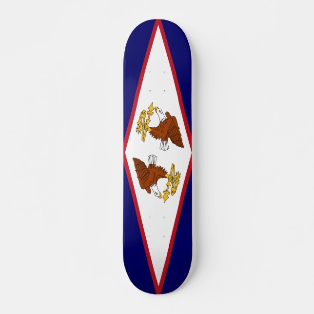 skate com bandeira de Samoa Americana (Frente)