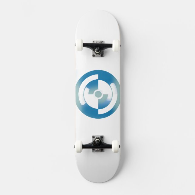 skate com Design de Círculos Abstrato (Frente)