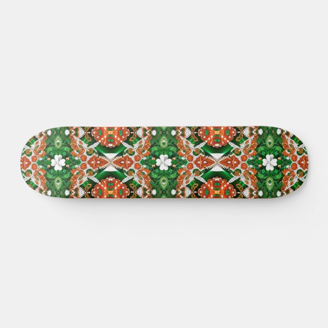 skate com Design de cores da Irlanda (Horz)