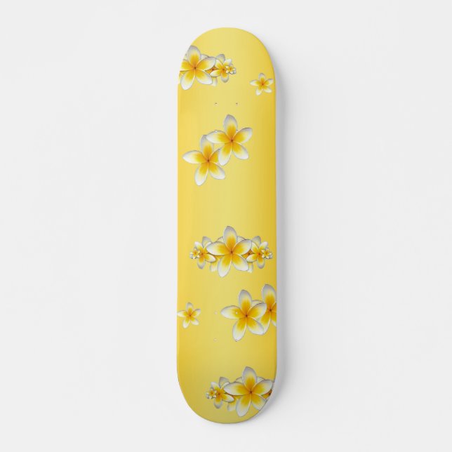 skate com flor de Frangapani (Frente)