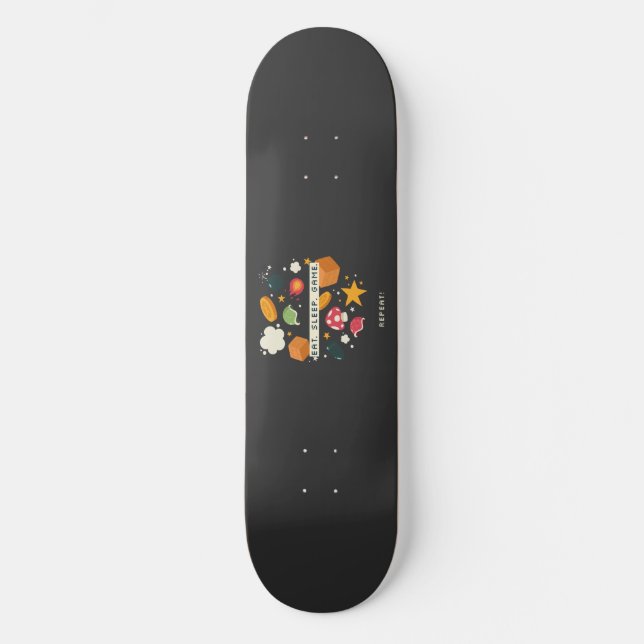 Skate Coma. Durma. Jogo. Repita. (Frente)