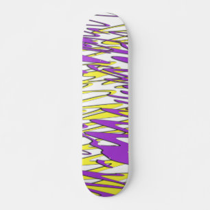 Skate Combo Amarelo e Roxo Esbatido