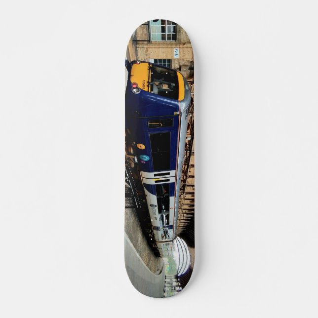 Skate Comboio azul e amarelo (Frente)