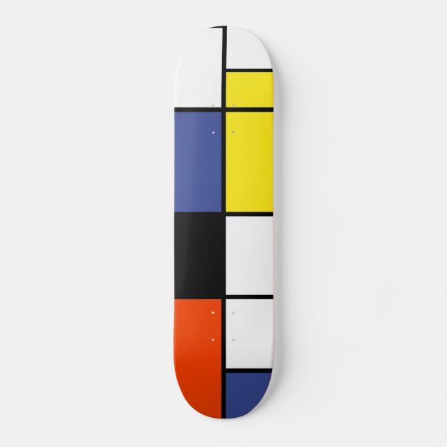 Skate Composição A de Piet Mondrian - Arte Moderna Abstr (Frente)
