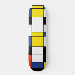 Skate Composição A de Piet Mondrian - Arte Moderna Abstr