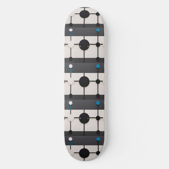 Skate Composição Geométrica Abstrata com Círculos (Frente)
