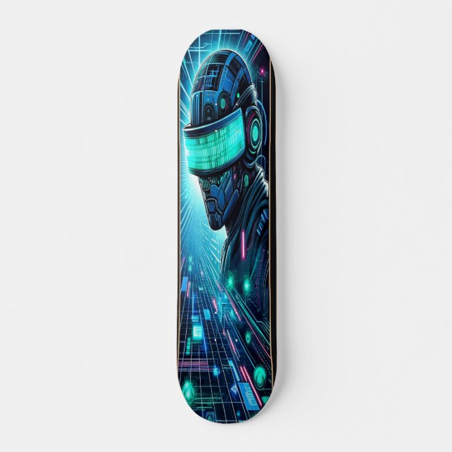 Skate "Conquistador do ciberespaço: o Reino de Hacker (Frente)
