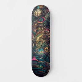 Skate Conselho Trippy Abstrato Perder Yself in Time Skat