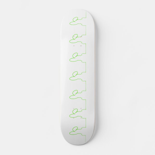 Skate Contorno de uma luz da lebre - verde (Frente)