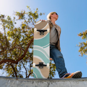 Skate Cor abstrato azul-alaranjada colorida