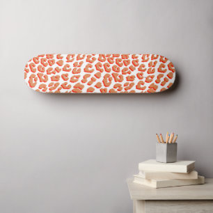 Skate Cor âmbar e Impressão Leopardo Branco