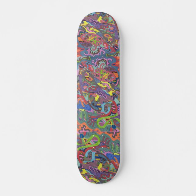 Skate Cor animada, abstrato original (Frente)