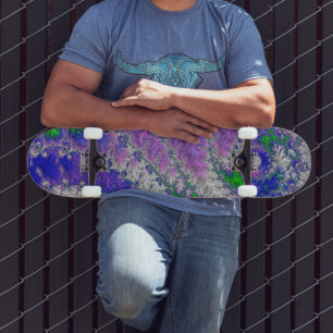 Skate Cor Colorido Vibrante Ousado Trippy Espiral Fracta
