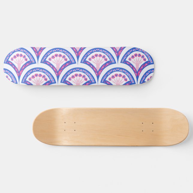 Skate cor damasco floral azul (Horz)