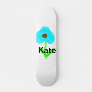 Skate Cor de água verde azul adicione seu nome ao texto