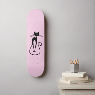Skate Cor-de-rosa branco preto