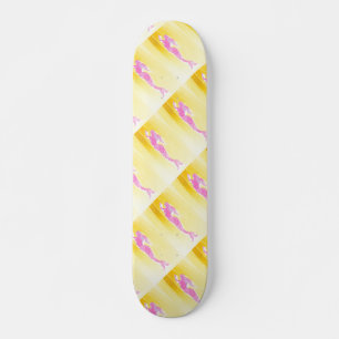 skate cor-de-rosa das sereias