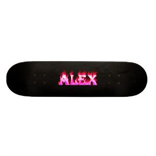 Skate cor-de-rosa de Skatersollie do fogo de Alex