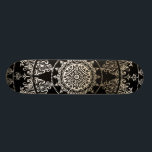 Skate Cor feita sob encomenda Dourado da mandala | da<br><div class="desc">Cor feita sob encomenda Dourado da mandala | da folha. Mandala intrincada da cor damasco com a folha de prova da folha de ouro do falso. Você pode mudar a cor do fundo a qualquer coisa que você quer. Você pode igualmente mover-se, para girar & para resize as mandalas contudo...</div>