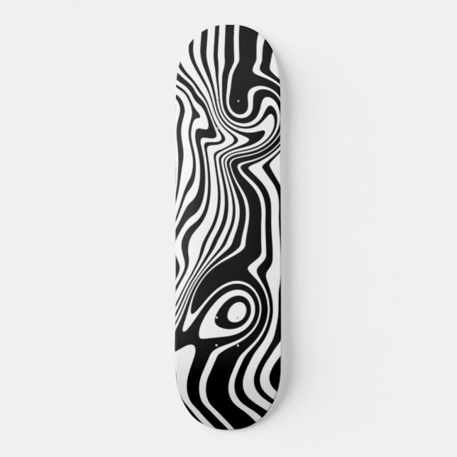 Skate Cor Personalizada de Tabuleiro Branco Branco Branc (Frente)