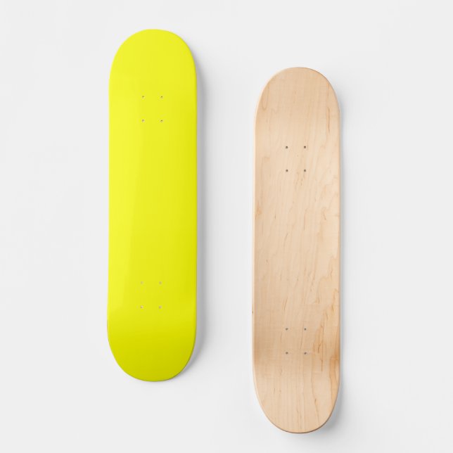 Skate Cor Sólida Neon Amarelo (Frente)