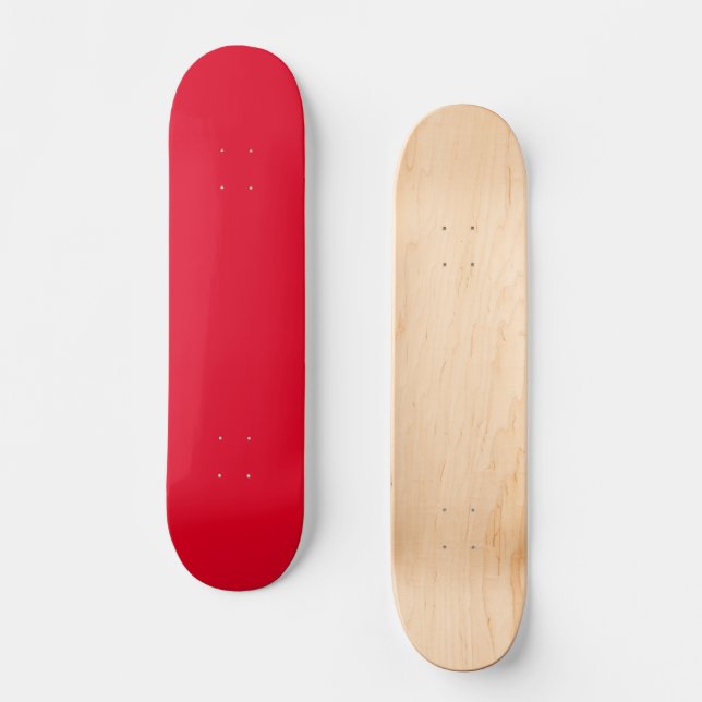 Skate Cor Sólida Vermelha de Cádmio (Frente)