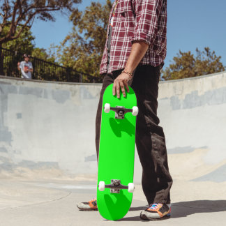 Skate Cor Verde Mínima Moderna da Linha Sólida