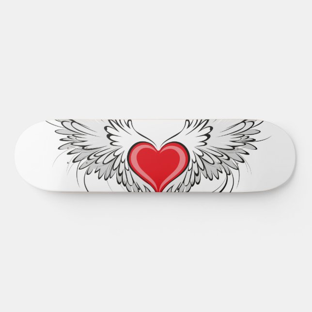 Skate Coração Anjo Vermelho com asas (Horz)