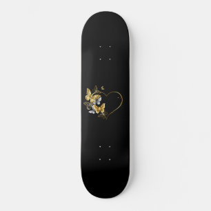 Skate Coração com Borboletas Ouros