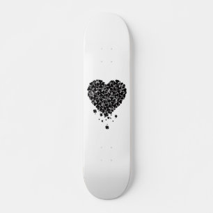 Skate Coração de Trevo Preto