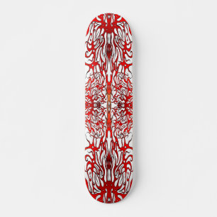 Skate Coração do Namorados de Tatuagem Tribal - vermelho