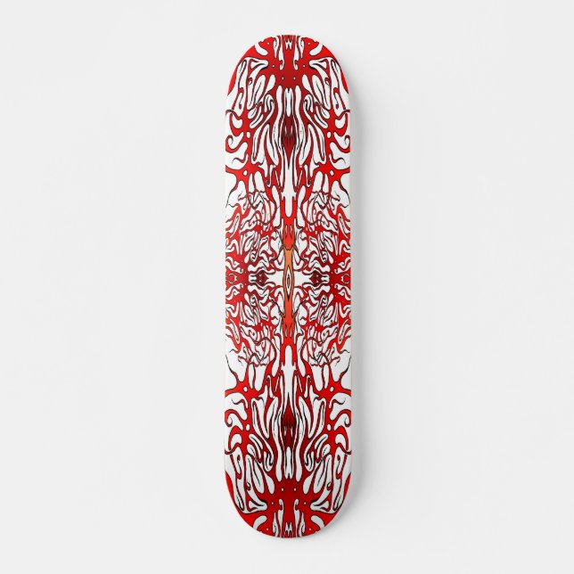 Skate Coração do Namorados de Tatuagem Tribal - vermelho (Frente)