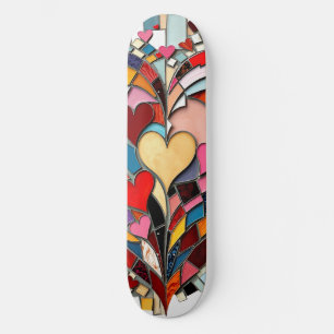 Skate Coração Mosaico de Amor