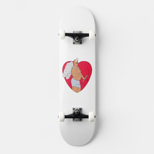 Skate Coração Romântico com um Cupido Incomum (Frente)