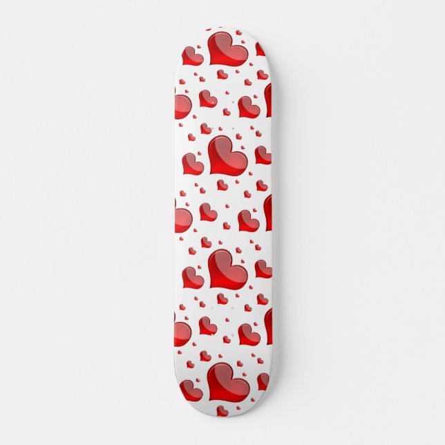 Skate Corações Vermelhos Falsos (Você Escolhe Cor De Fun (Frente)