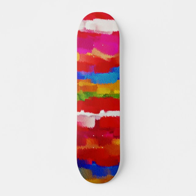 Skate Cores de Pintura Abstrata #11 (Frente)