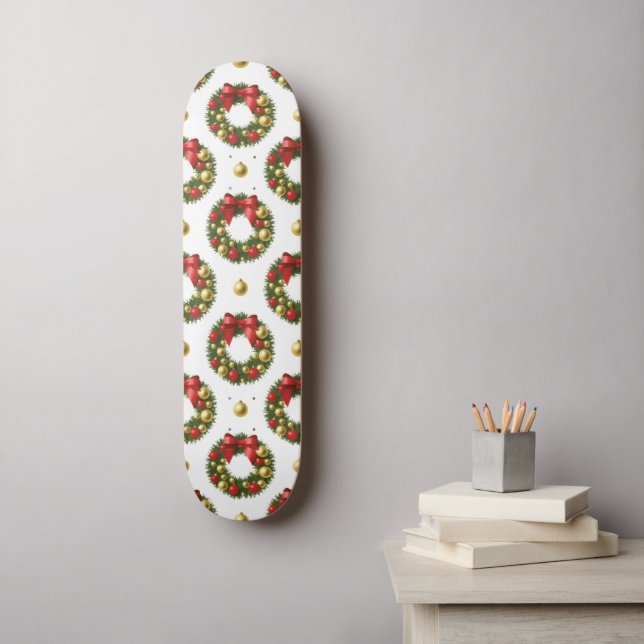 Skate Coroas de Natal (Arte de parede)