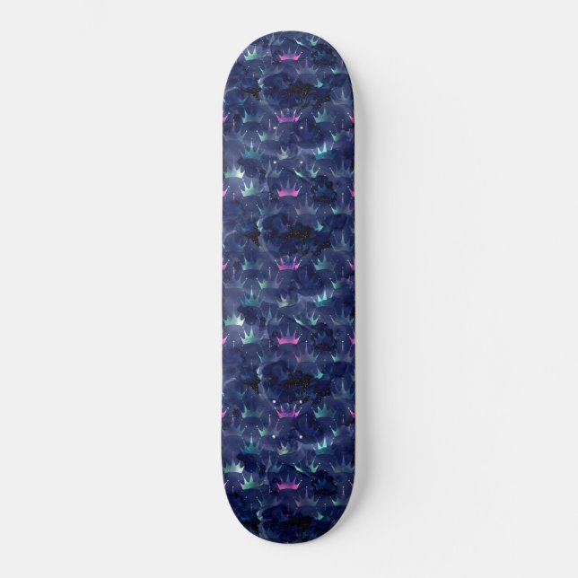 Skate Coroas de sereia rosa e azul aleatórias (Frente)