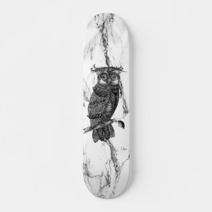 Skate Coruja Camuflada no Marble