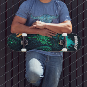 Skate "Coruja Mística" - Deck Personalizado do Skateboar