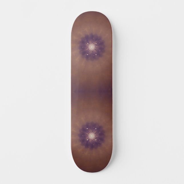 Skate Cosmic Mandala Burst - Abstract Purple Galaxy Art (Frente)