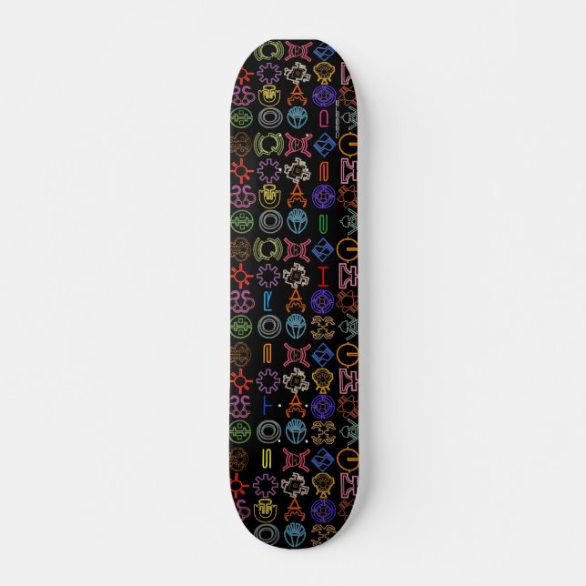 Skate cósmico dos símbolos (Frente)