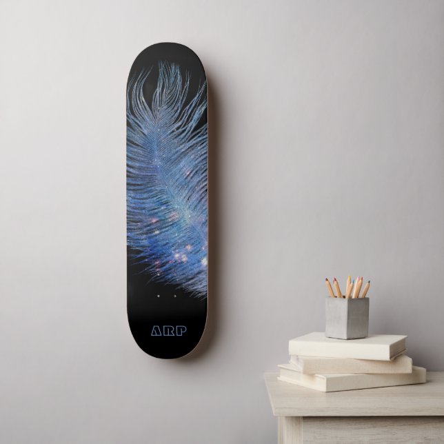 Skate *~* Cosmmmic Midnight Sky Pastel Feather Boho (Arte de parede)