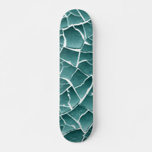 Skate Cracked Dried Mud  - Teal Green Colored 
