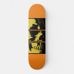 Skate Crânio Amarelo