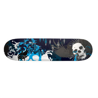 Skate Crânio azul