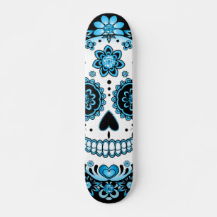 Skate Crânio Azul