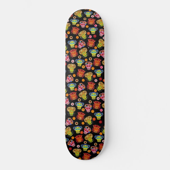 Skate Cranio de Açúcar Floral (Frente)