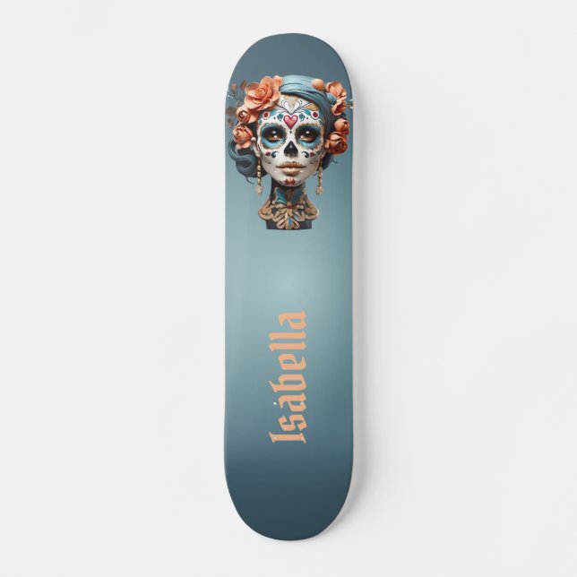 Skate Crânio de Açúcar Multicolorido Negrito (Frente)